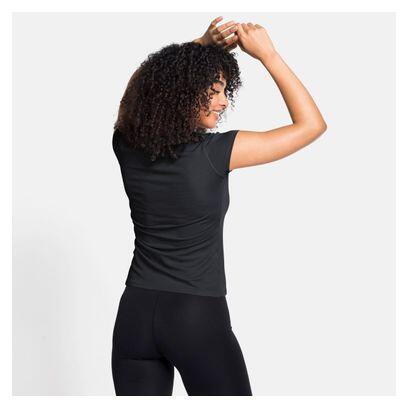 Chemise Technique Odlo Femme, Manches Courtes, Noir, Taille XL, Couche De Base