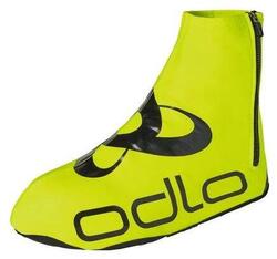 Couvre-chaussures de vélo ODLO Zeroweight — Jaune fluo / Noir (Taille S)