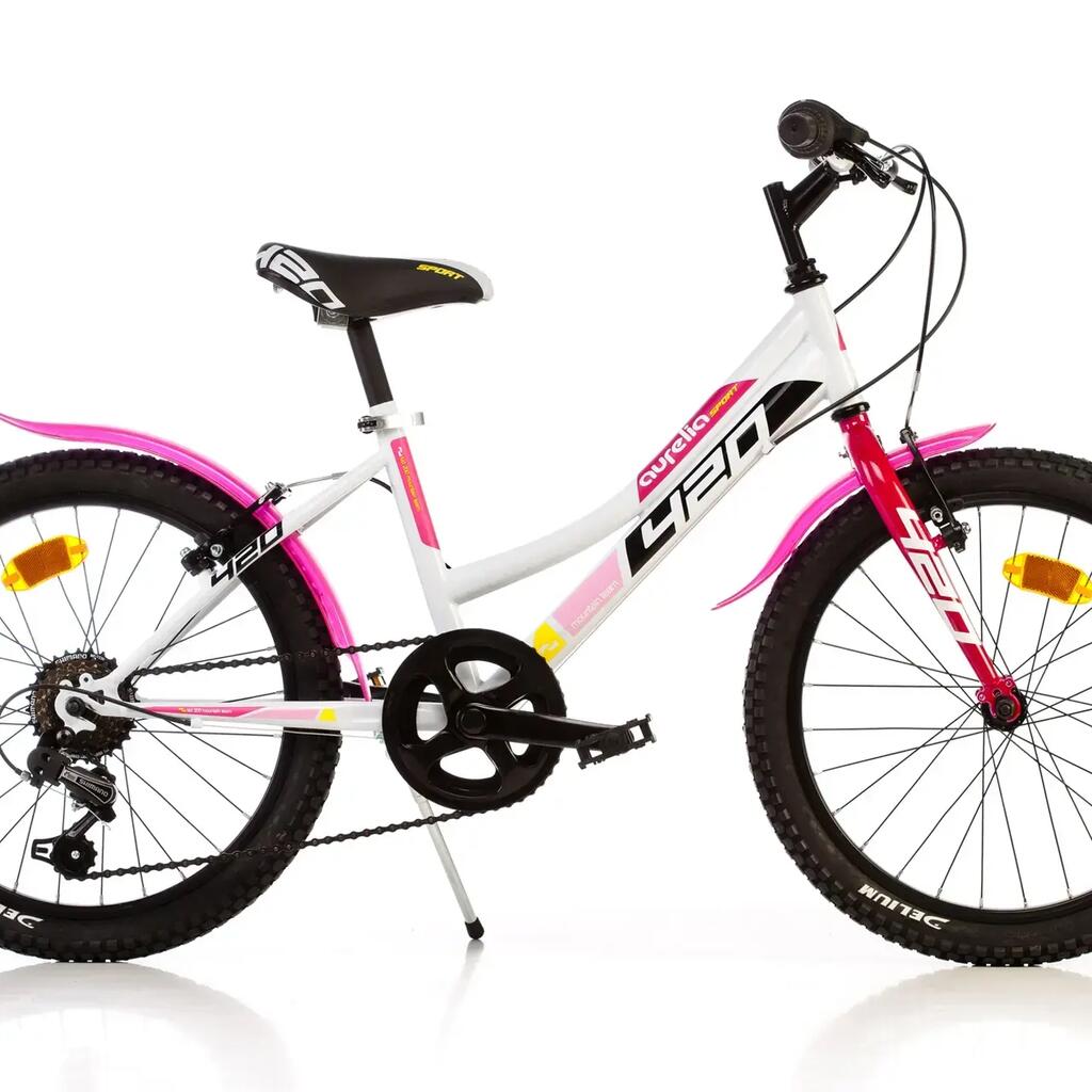 Juniorský bicykel Dino bikes 20" biely a ružový