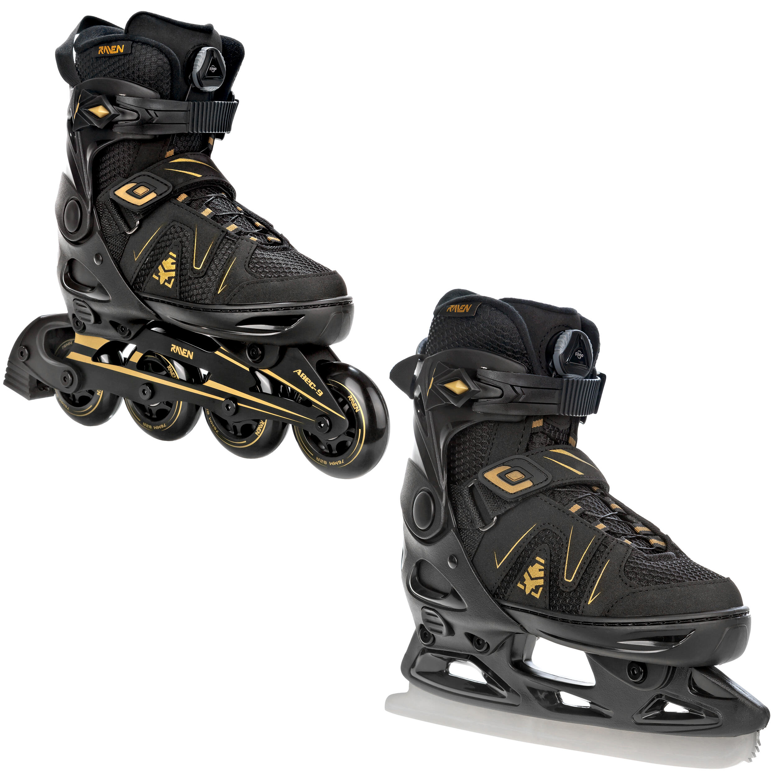 RAVEN Verstellbare Eiskunstlaufschuhe 2in1 Pulse PRO FitGo