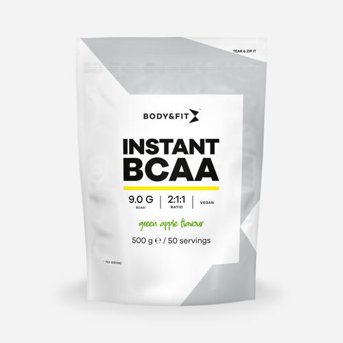 BODY&FIT Instant BCAA - Groene Appel (THT 31-07-2024) - 500 gram (50 doseringen)