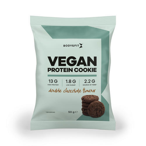 BODY&FIT Vegan Protein Cookies - Dubbele chocolade - 600 gram (12 koeken)