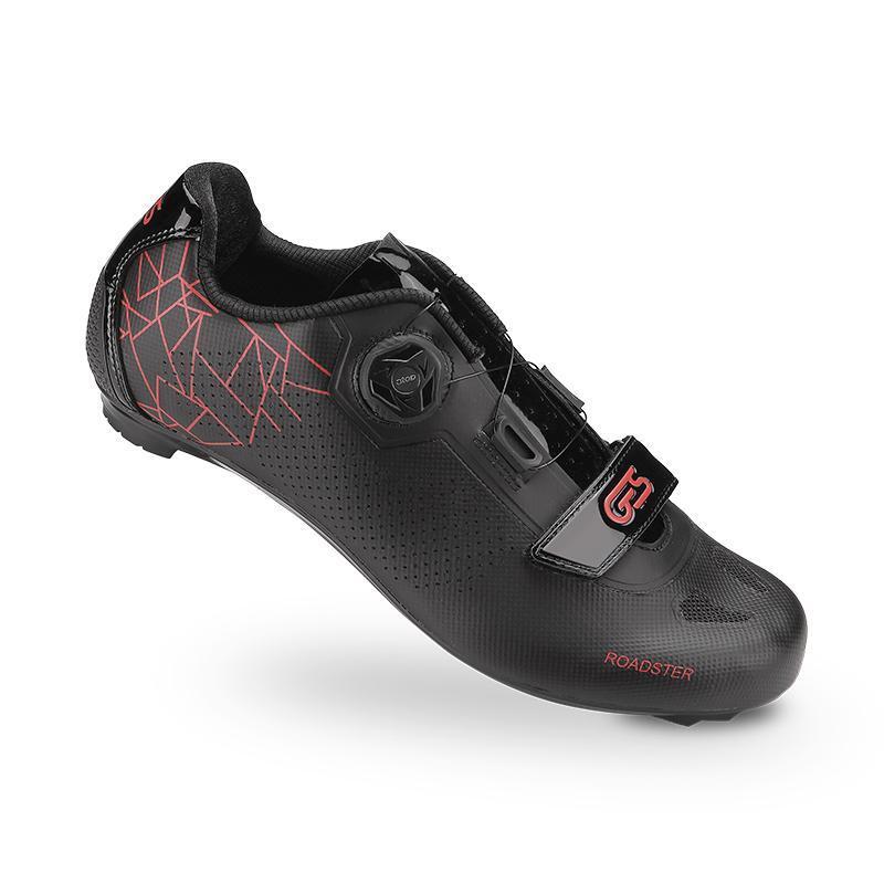 Calçado de Ciclismo de Estrada Roadster 2 Vermelho-Preto