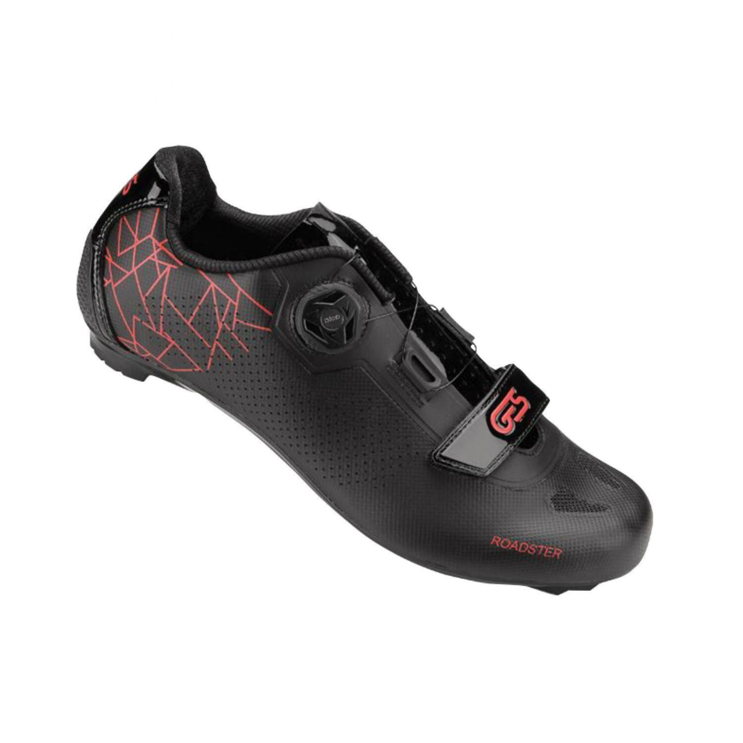 Calçado de Ciclismo de Estrada Roadster 2 Vermelho-Preto
