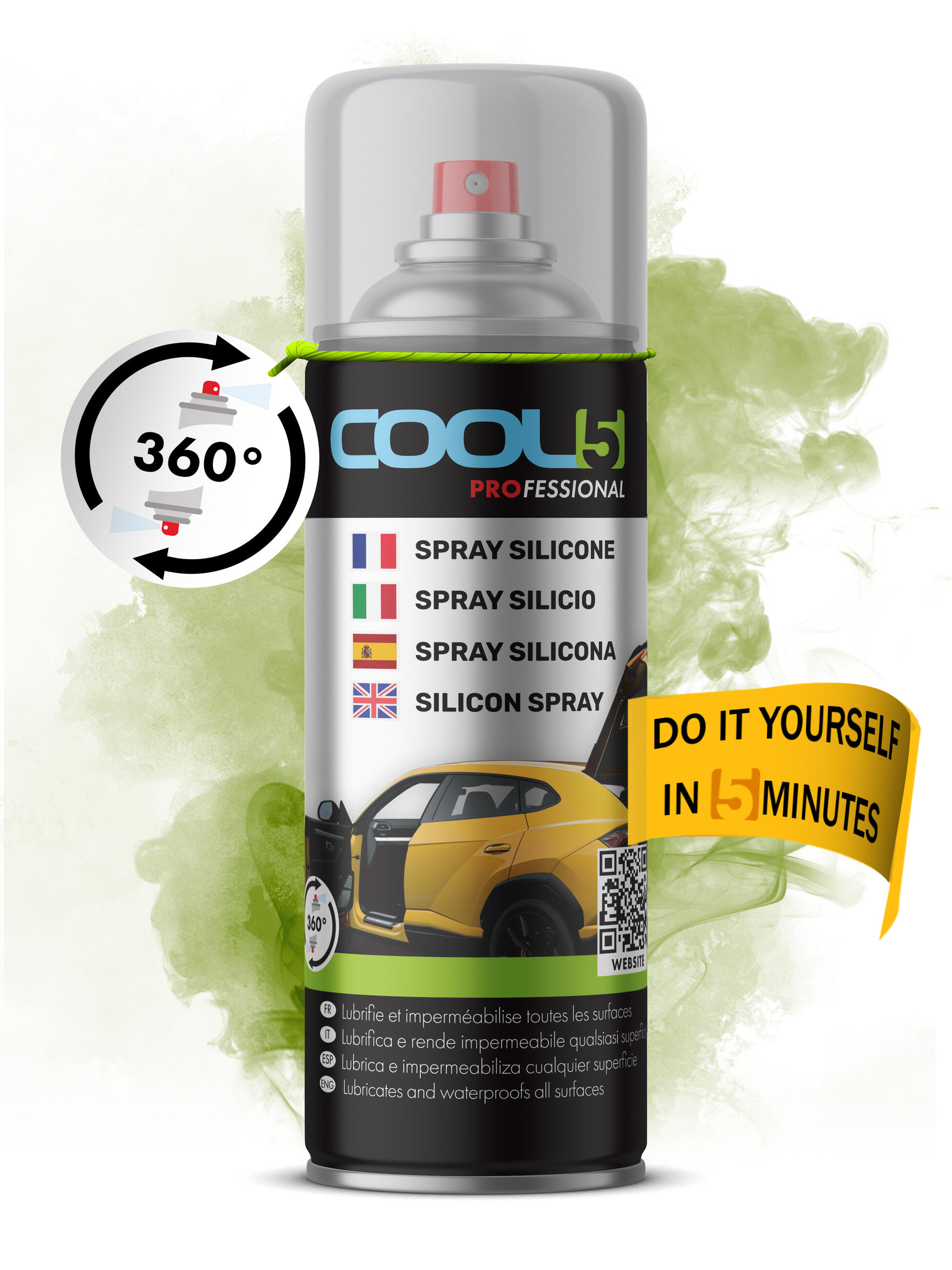 OEM Multifunctioneel fietssmeermiddel Cool5 SILICON 360° spray silicone