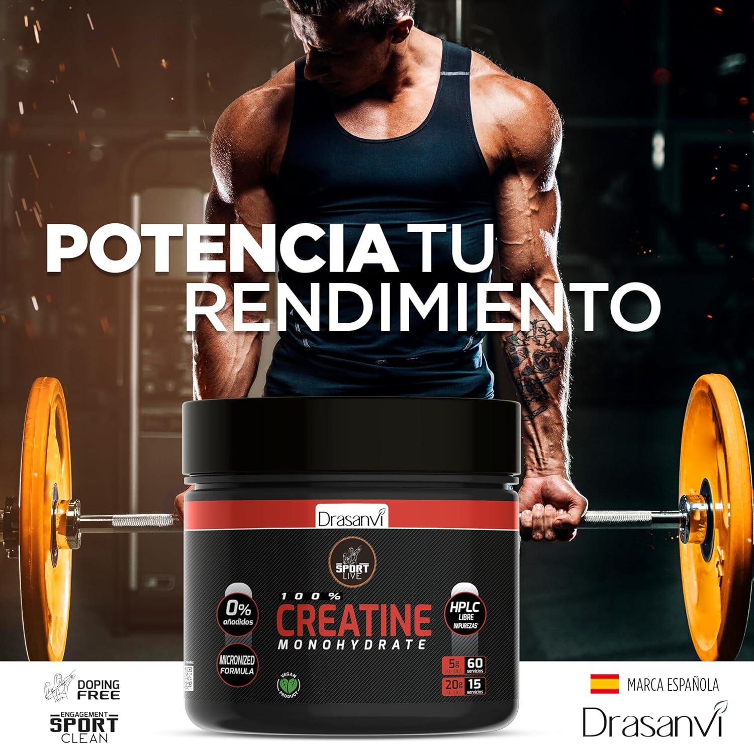 Sport Live 100% Creatina Monohidrato Creapure 300 Gr 4/7