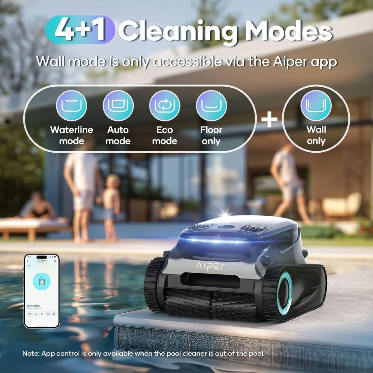 AIPER Scuba S1 Pro Robot Pulisci Piscina 200mq 180min 5/7
