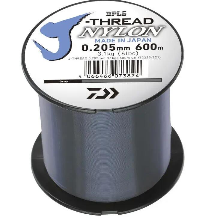 Монoфиламентна нишка Daiwa J-threads сива 0.37 мм, 10.10 кг, 600 м