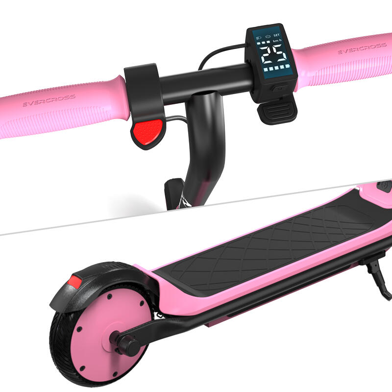 Trottinette Électrique Enfants LED EVERCROSS TECH - E6 Rose