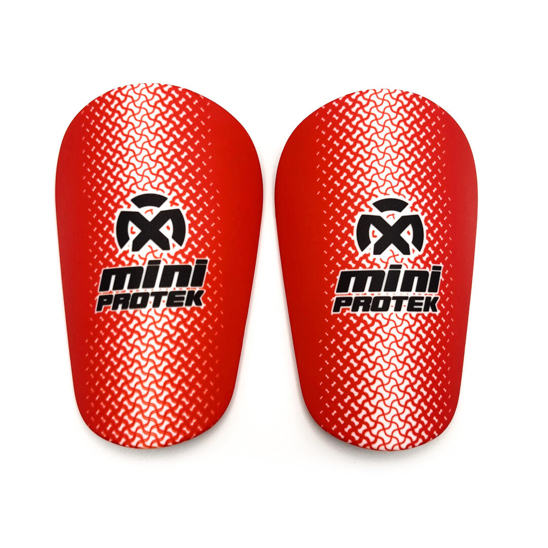 OXUM Mini Schienbeinschoner S 8,3×5,5 cm Rot – für Kinder & Erwachsene