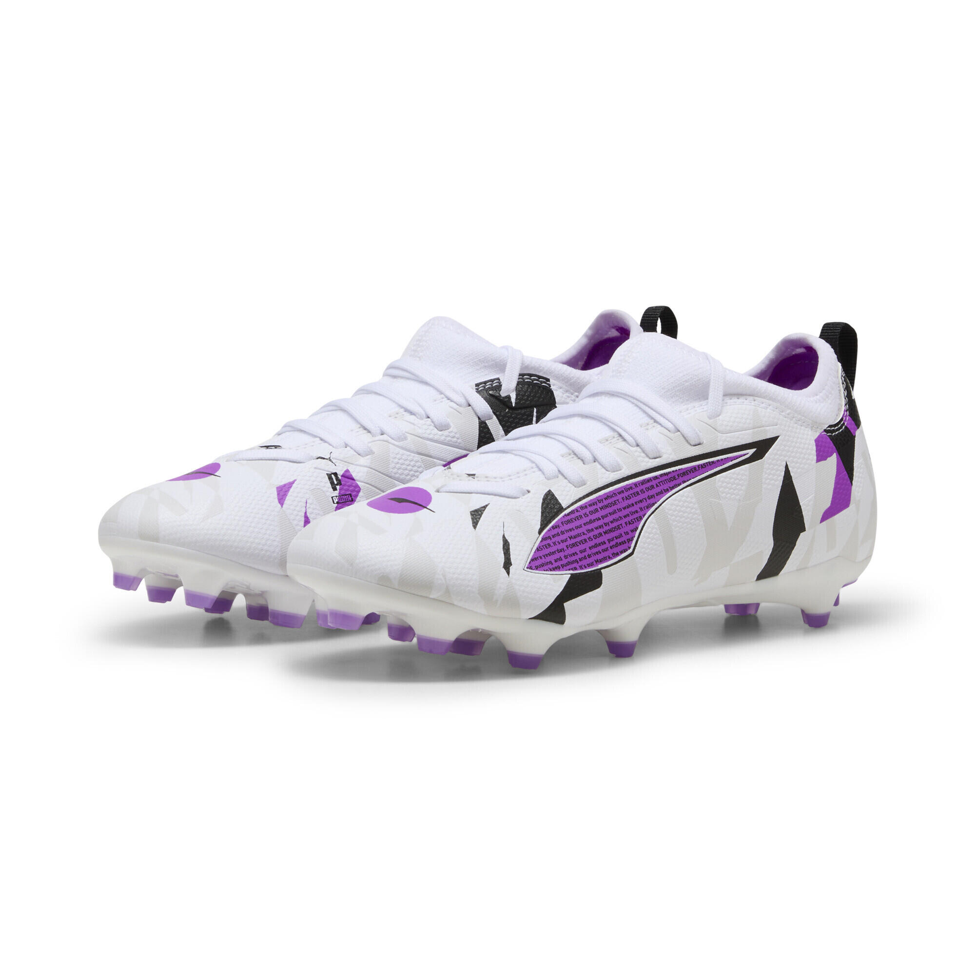 Puma - Chaussures De Football Ultra 5 Match Forever Fg/ag Enfant Et Adolescent Puma - Chaussures De Football - Blanc|violet - Decathlon