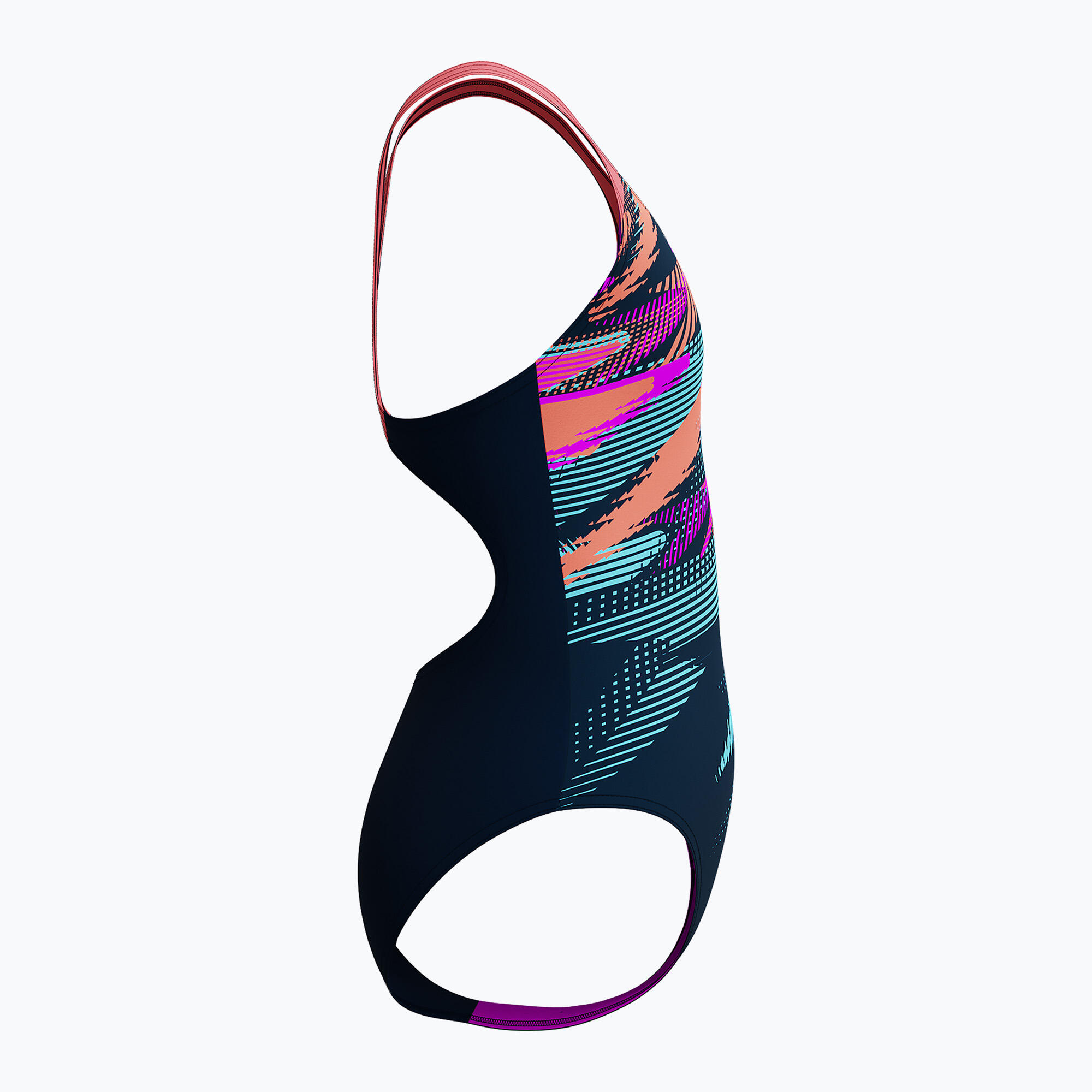 Speedo Mädchen Badeanzug Digi Placement Splashback Navy/Blau 4/5