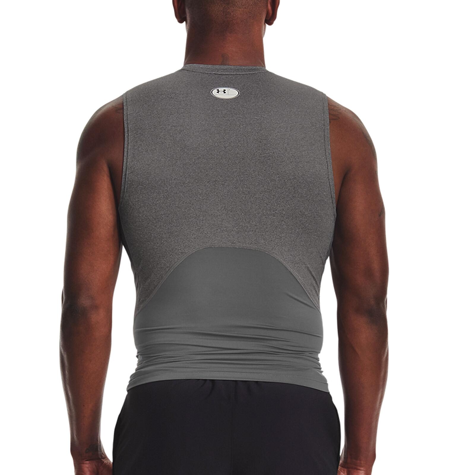 Camiseta Under Armour HeatGear Sleeveless, Gris, Hombre 4/6