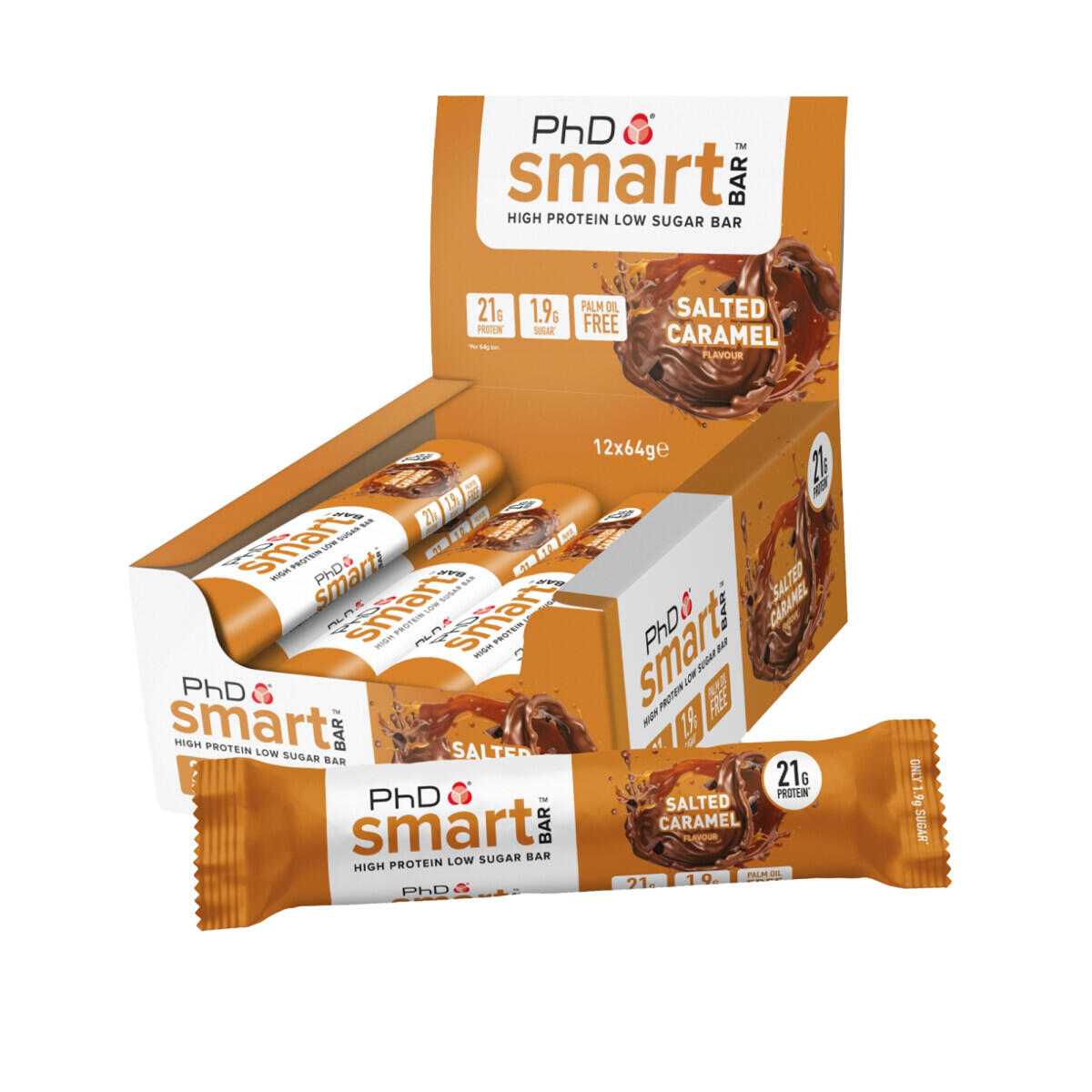 PHD NUTRITION PhD Smart Bar (12x64g) Salted Caramel - Repen - Eiwit Repen