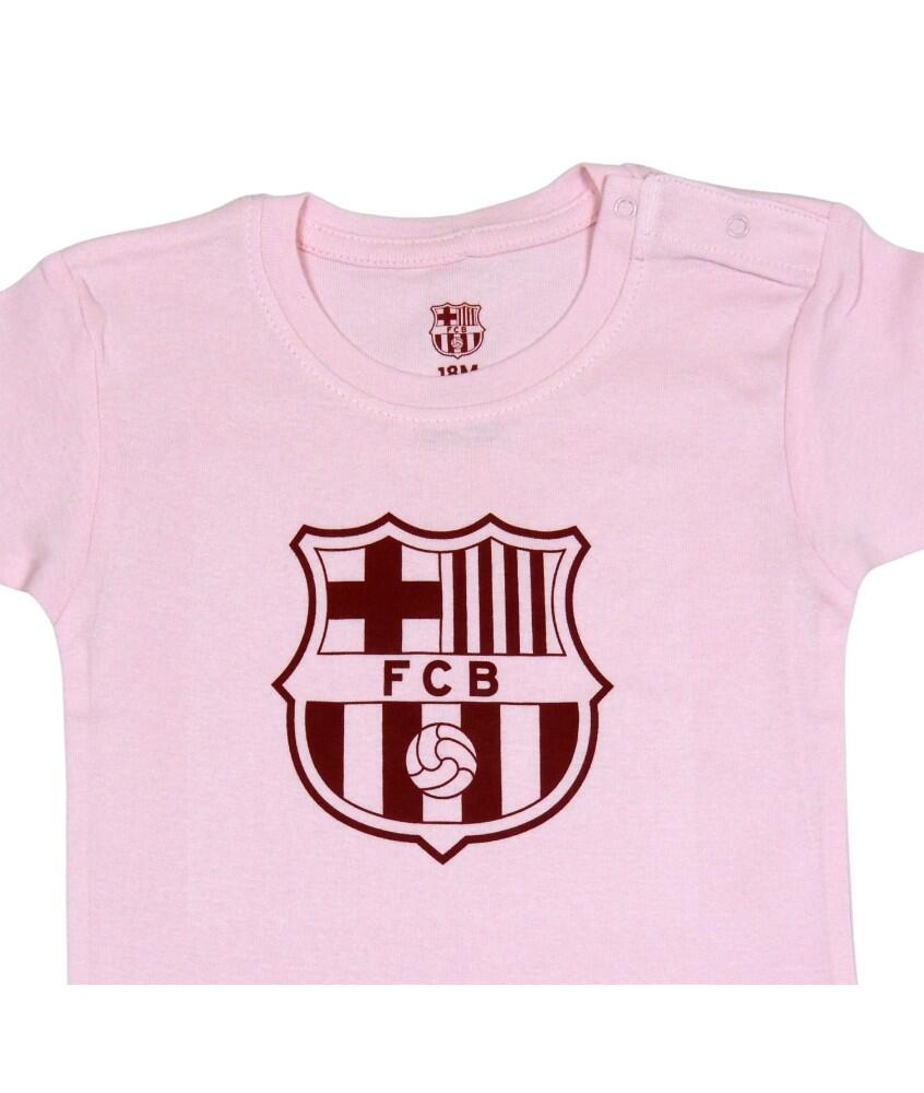 Body Rosa Oficial para Bebê do FC Barcelona 3/4