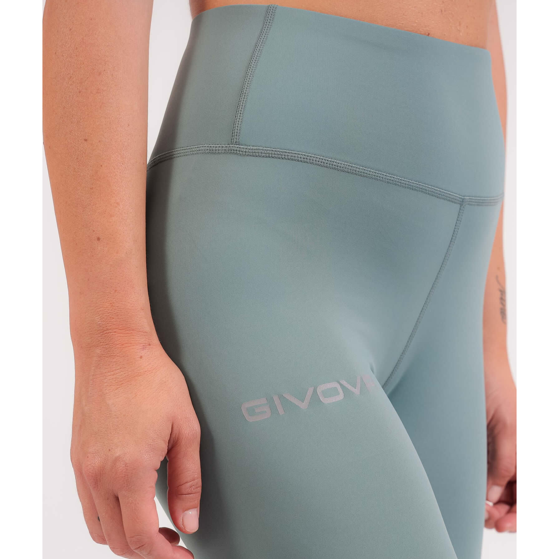 Leggings givova verde petrolio 3/4