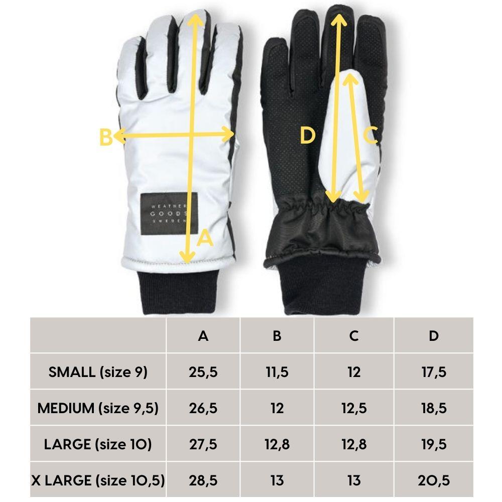Gants Réfléchissants Weathergoods Luna - Argent XL 4/5