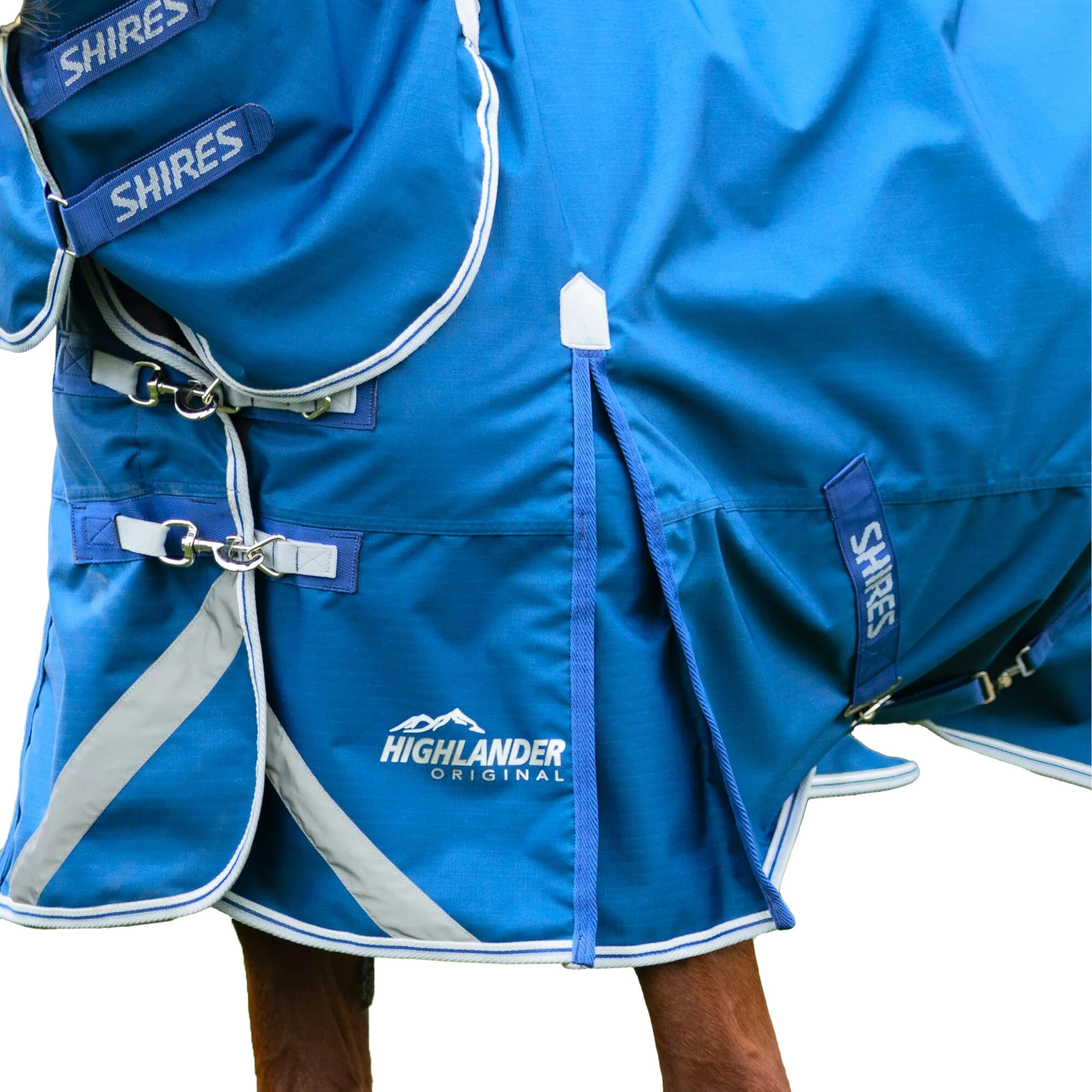 Highlander Original 200 Combo Neck Horse Turnout Rug (Blue) 2/2