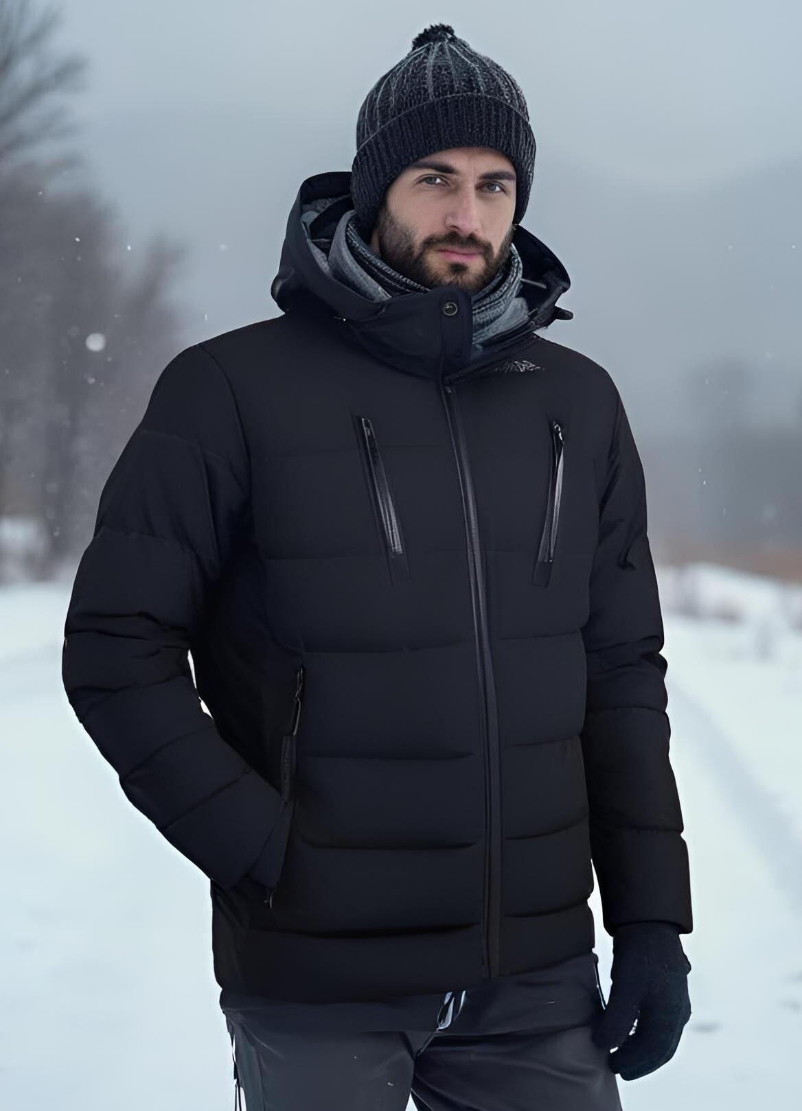 Herren Warme Daunenjacke Jacke WH10 Sport Winterjacke Steppjacke 5/7