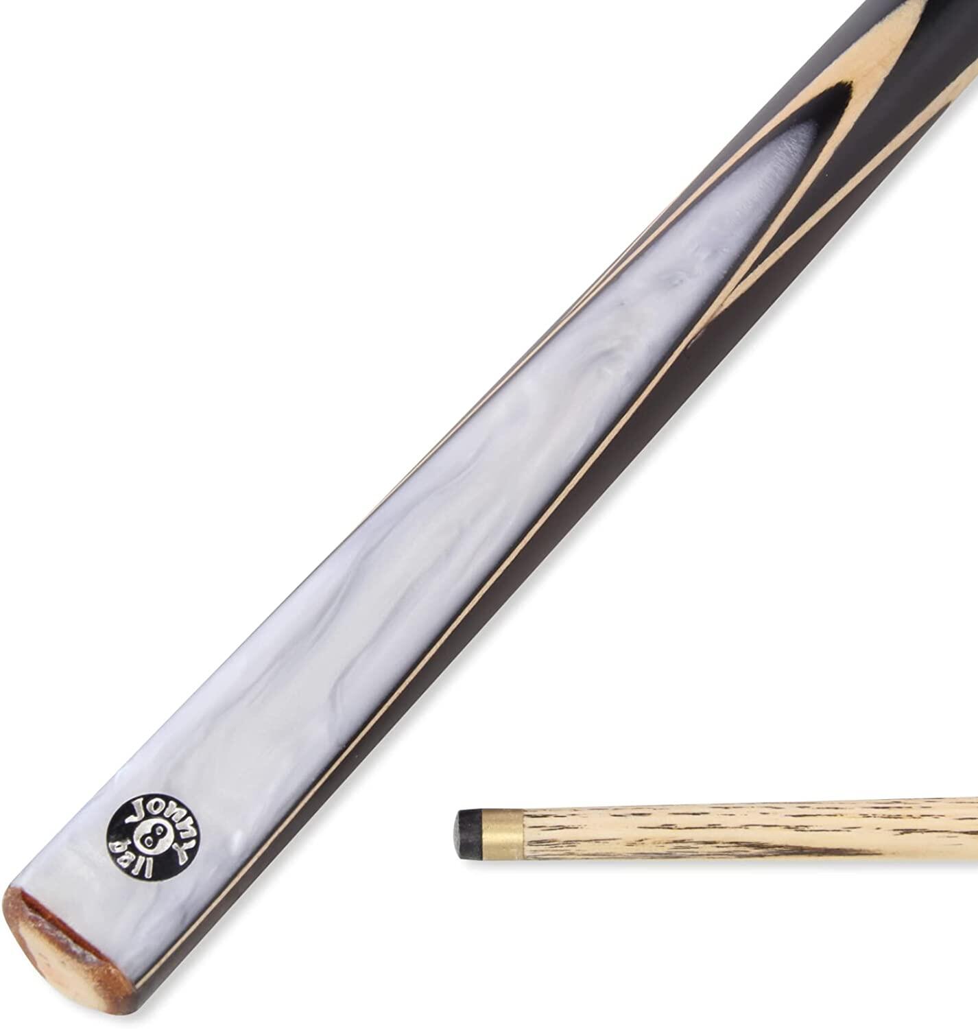 FUNKY CHALK Jonny 8 Ball 2 Piece WHITE MARBLE Hand-Made Snooker/Pool Cue 9mm Tip