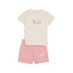 Ensemble short et t-shirt Minicats Sandy Adventures Bébé PUMA Green Moon