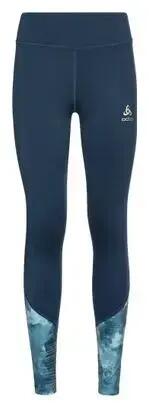 Collant Long Femme Odlo Essential Print Bleu