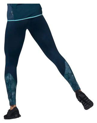 Collant Long Femme Odlo Essential Print Bleu 4/4