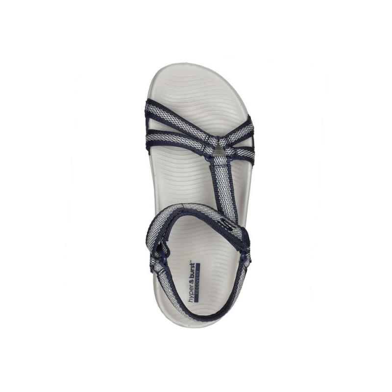 Sandalias Planas Mujer Skechers  Azul 3/4