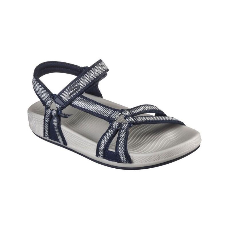 Sandalias Planas Mujer Skechers  Azul 2/4