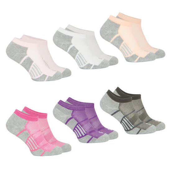 Lot de 6 paires de chaussettes ultra courtes femme Sport