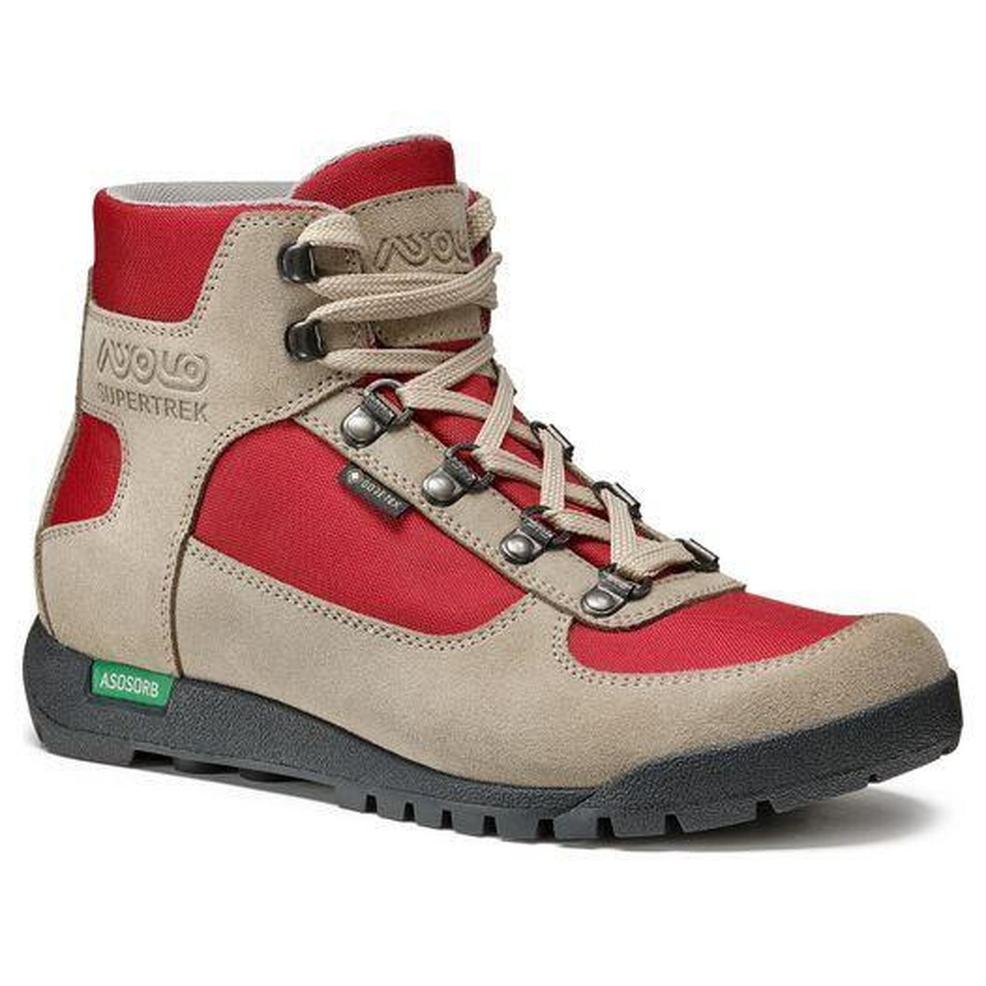 Asolo - Chaussures De Randonnée Femme Asolo Supertrek Gore-tex Beige/rouge - Chaussures De Sport - Beige|rouge - 37 - Decathlon