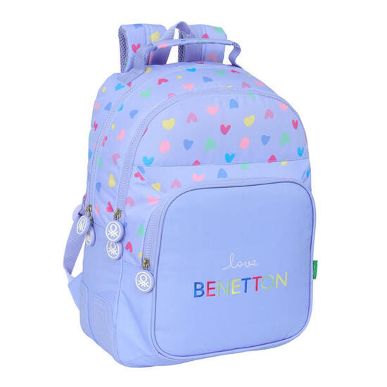 Mochila Escolar Benetton Lila Poliéster 300D