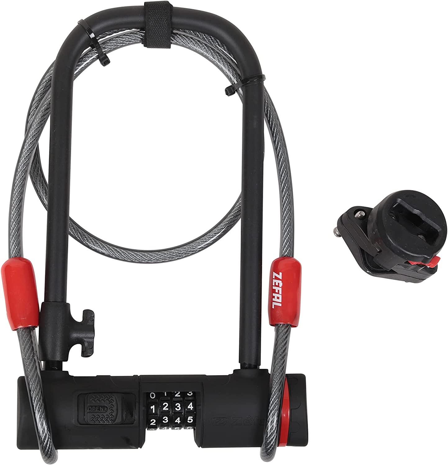 ANTIVOL VELO U ZEFAL K-TRAZ U13 A COMBINAISON 115x230mm D 13mm CAVO AVEC 1,2M CL 1/4