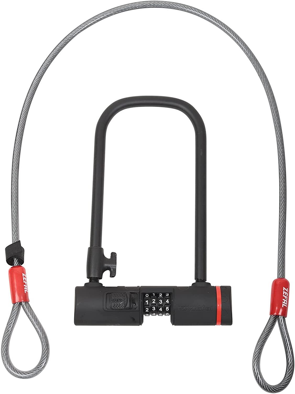 ANTIVOL VELO U ZEFAL K-TRAZ U13 A COMBINAISON 115x230mm D 13mm CAVO AVEC 1,2M CL 2/4