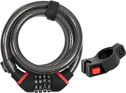 Zéfal K-Traz, Câble Antivol Vélo - Cadenas Vélo avec support - Cadenas pour vélo