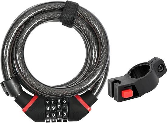 Zéfal K-Traz, Câble Antivol Vélo - Cadenas Vélo avec support - Cadenas pour vélo