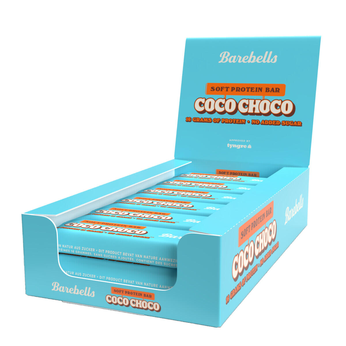 BAREBELLS Eiwitrepen - Zachte Eiwitreep (12x55g) - Kokosnoot Chocolade