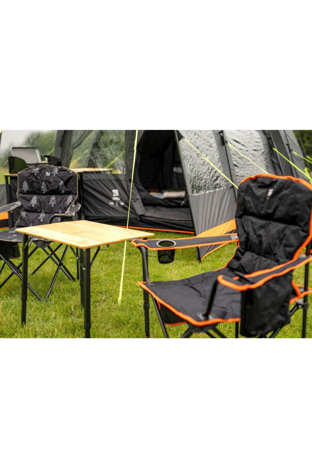 Henwick Padded Folding Camp Chair Orange and Black 3/5