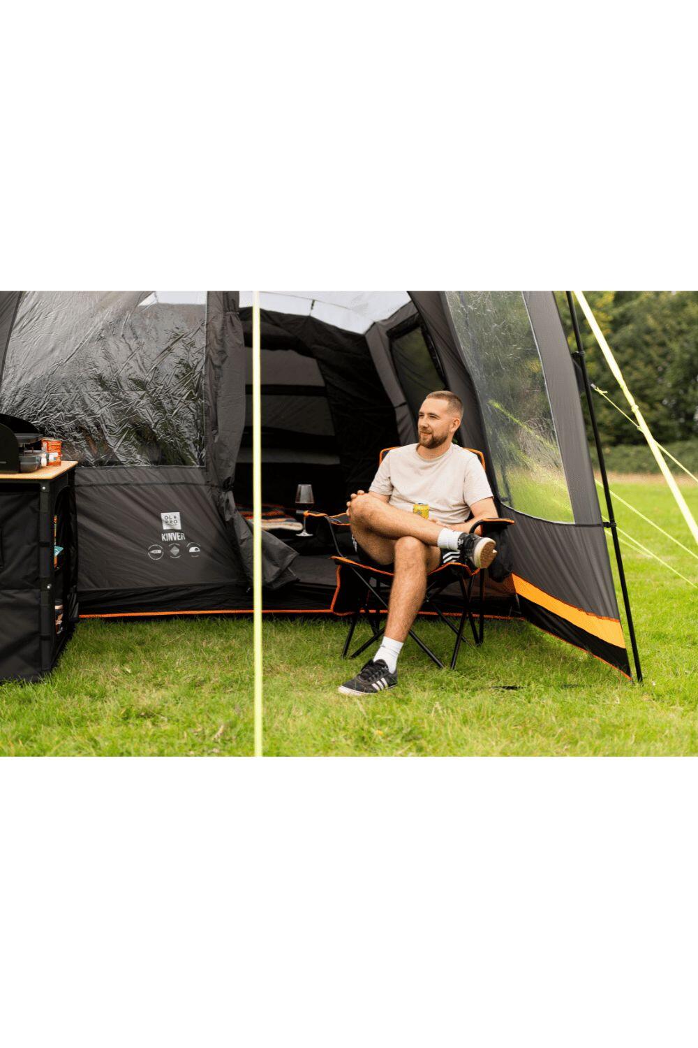 Henwick Padded Folding Camp Chair Orange and Black 5/5