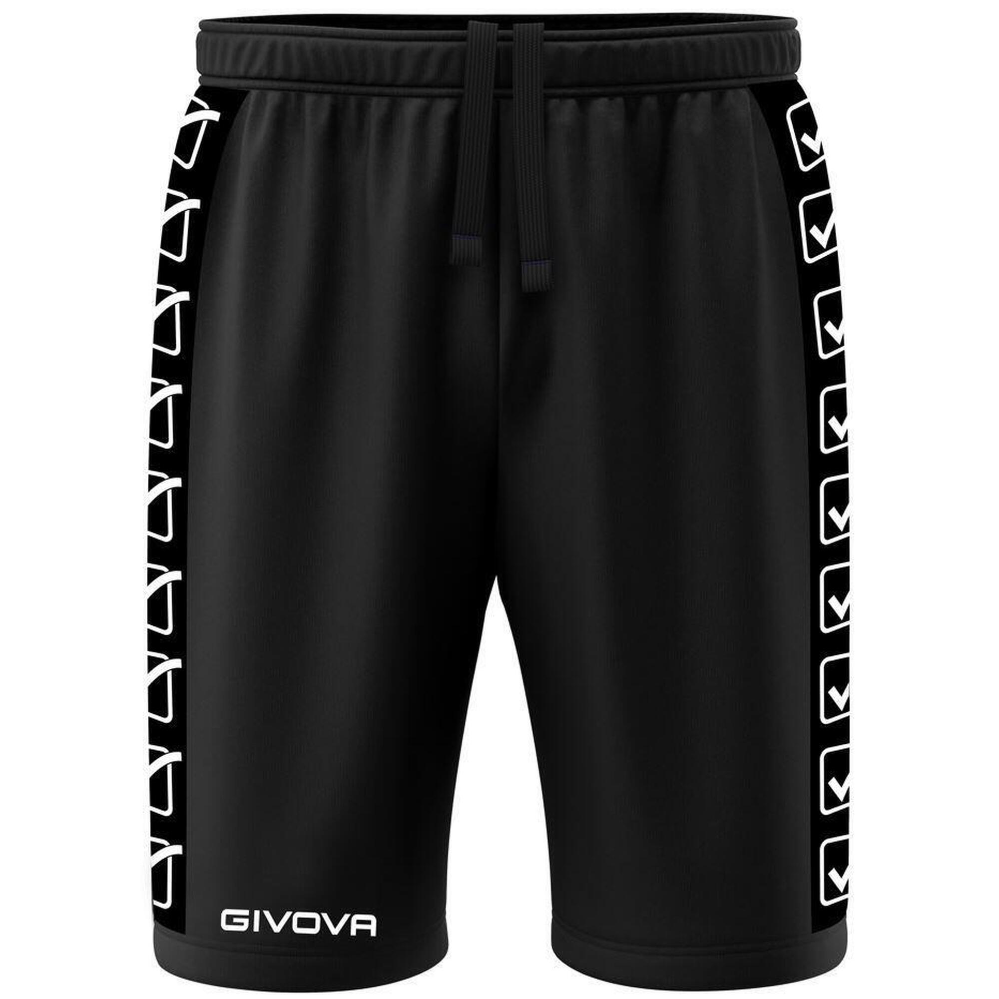 Shorts Sport Givova Terry Band Negru M - Confort Respirabil