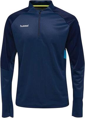 Hummel tech move half-zip hoodie blauw m - heren