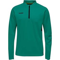 Hummel Tech Move Sweat à capuche homme demi‑zip, vert, S