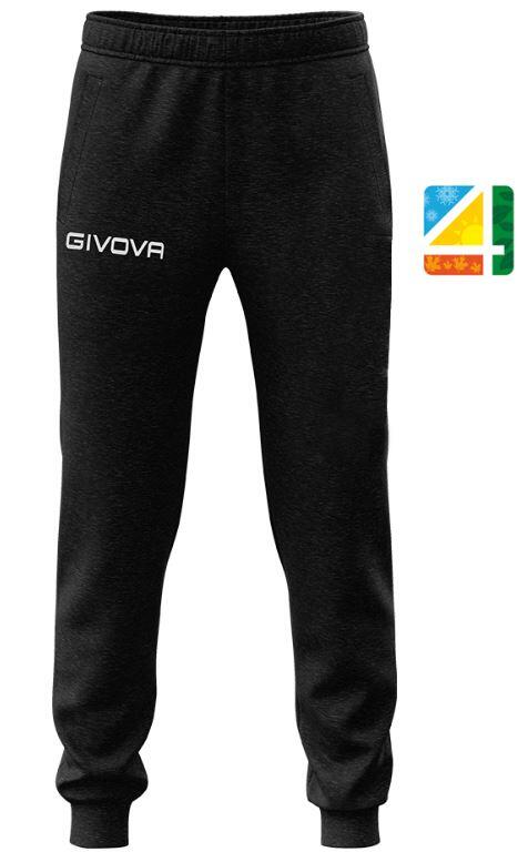Czarne Spodnie do Joggingu Givova King - Komfort Unisex