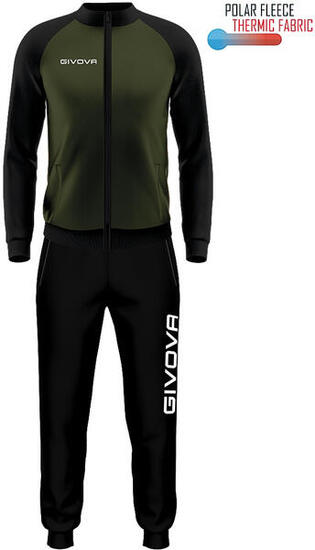 Ensemble sport Givova Cuba Army Green-Black 2XS