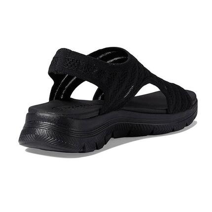 Sandalias Planas Mujer Skechers Negro