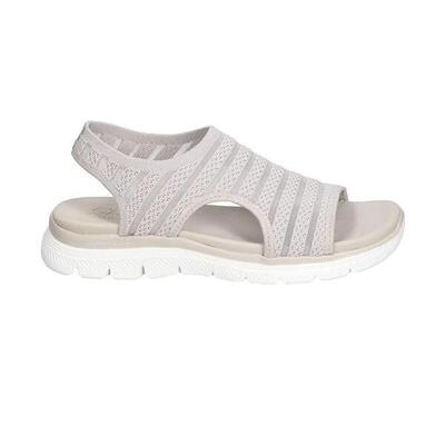 Platte sandalen dames skechers grijs