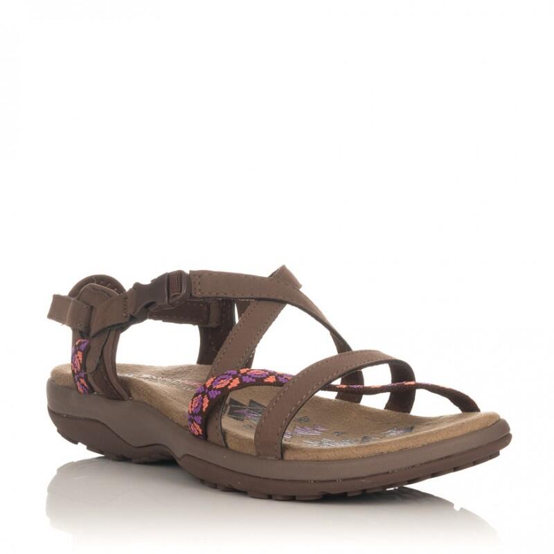 SKECHERS Sandalias Planas Mujer Skechers Reggae Slim Marrón
