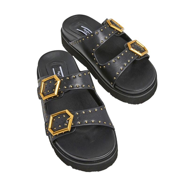 Sandalias Planas Pepe Jeans Mujer Pls90662 Negro 4/4