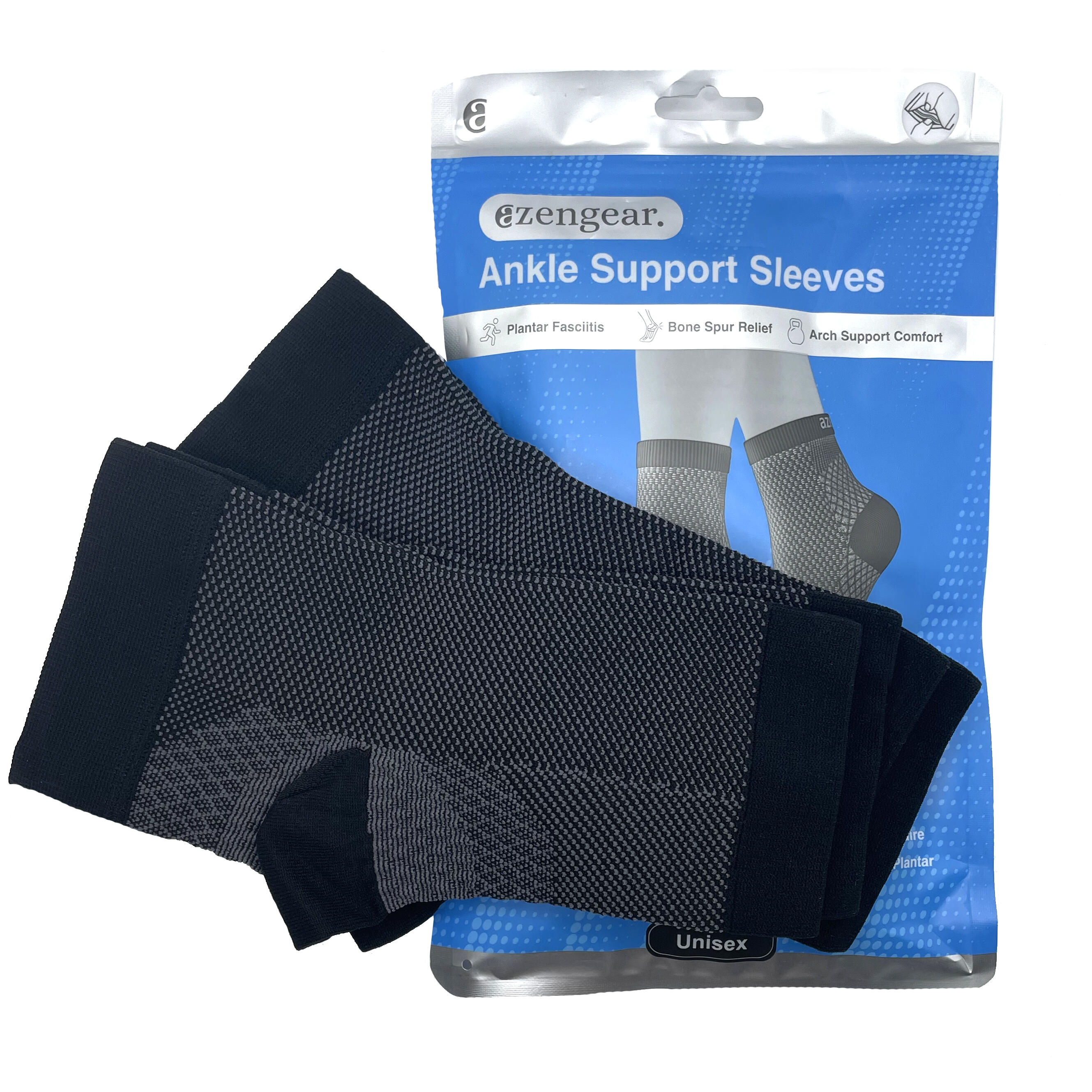 Ankle Foot Support Brace (2 Pairs), Plantar Fasciitis Socks 2/6