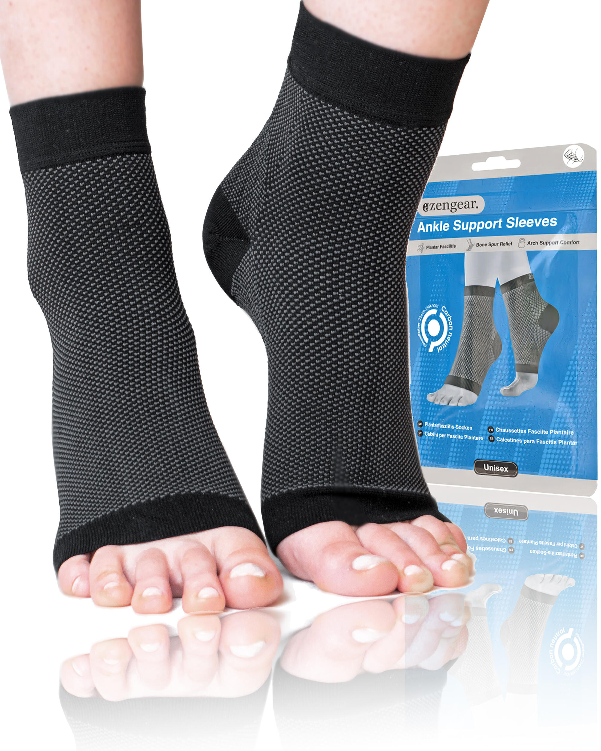 AZENGEAR Tobillera para esguince de tobillo (2 pares) de soporte para el tobillo